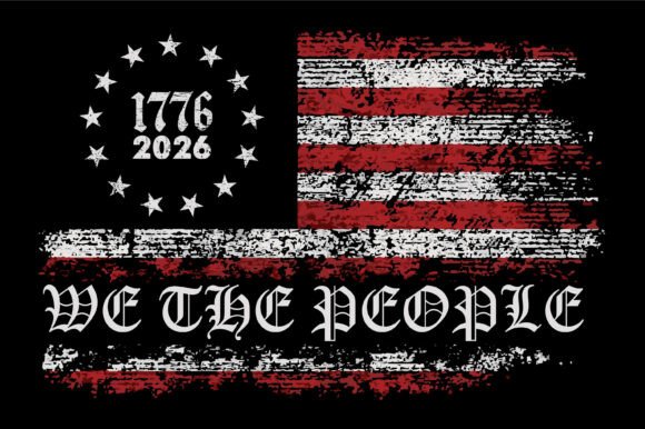 250 Years Patriotic We the People Flag: Graphics & Crafts
