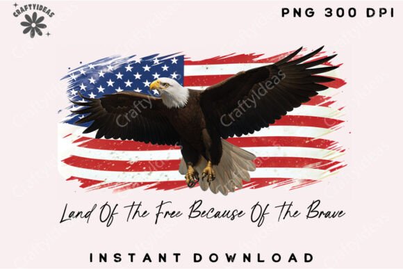 4th of July PNG, American Flag Eagle PNG