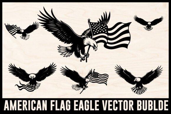 American Flag Eagle SVG Patriotic USA Graphics for Crafts