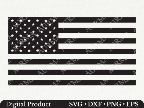 American Flag Silhouette Graphics for Crafts