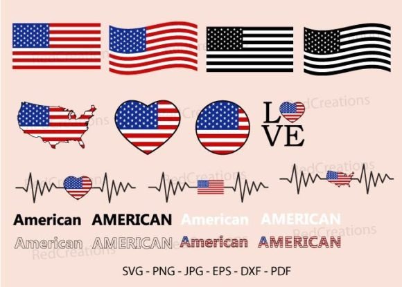 American Flag SVG Bundle: Graphics for Crafts & Branding