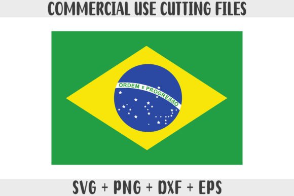 Brazil Flag SVG Original Colors: Graphics for Crafts & Local Branding