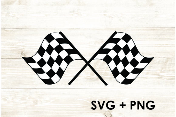 Checkered Flag Racing Racecar Graphics for Crafts