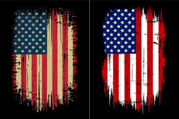 Distressed American Flag Grunge Graphics for Crafts