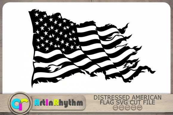 Distressed American Flag SVG: Graphics for Crafts