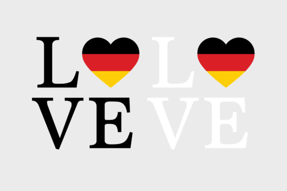 Germany Flag, Love Germany, Graphics for Crafts