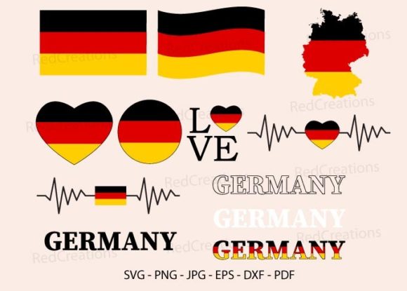 Germany Flag SVG Graphics for Crafts