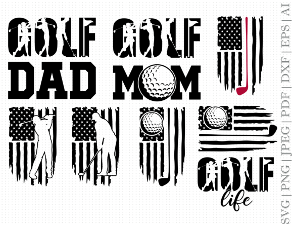 Golf Flag Bundle SVG Graphics for Crafts