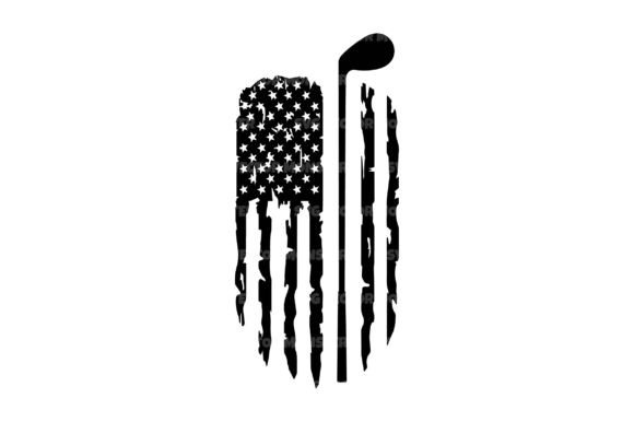 Graphics for Crafts: Golf Club American Flag Svg Cut File
