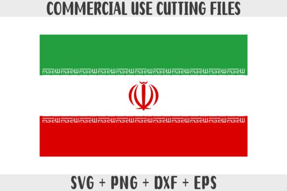Iran Flag SVG Original Colors: Graphics for Crafts & Creative Sellers