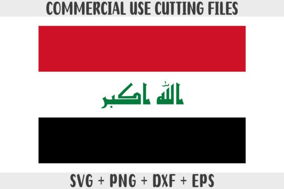Iraq Flag SVG Original Colors: Graphics for Crafts