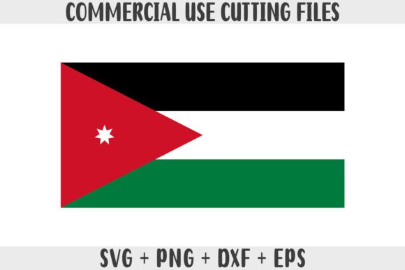 Jordan Flag SVG Original Colors