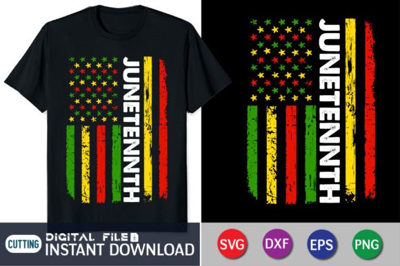 Juneteenth American Flag Graphics for Crafts