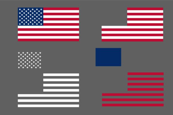 Layered American Flag SVG Graphics for Crafts