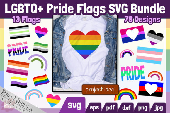 LGBTQ Pride Flag Graphics for Crafts