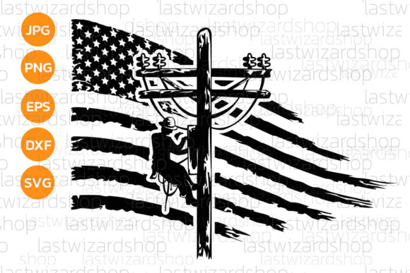 Lineman Flag Svg For Crafts And Graphics