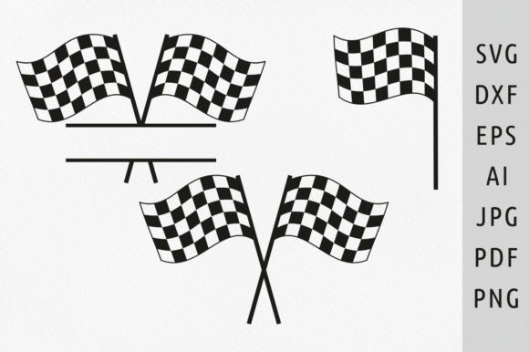 Racing Flag SVG Graphics for Crafts & Branding