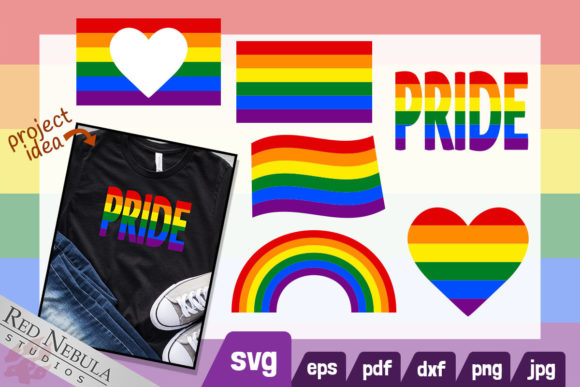Rainbow Pride Graphics for Crafts