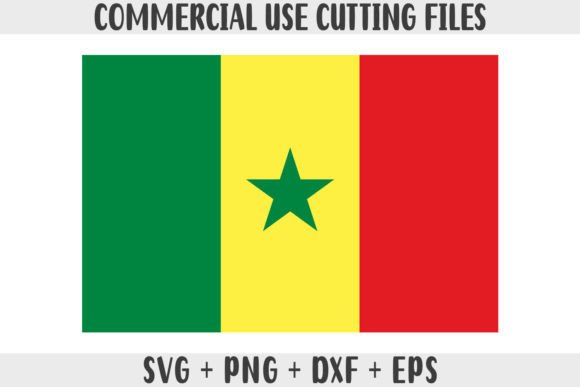 Senegal Flag SVG Graphics for Crafts
