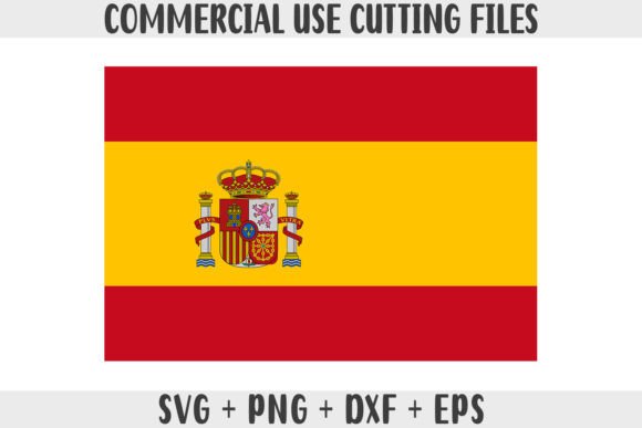 Spain Flag SVG Original Colors Graphics for Crafts