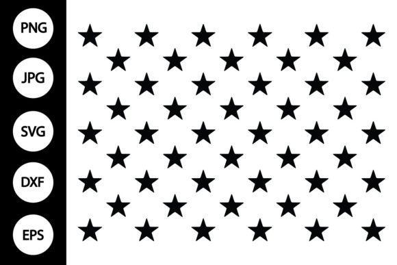 Stars of the USA Flag SVG