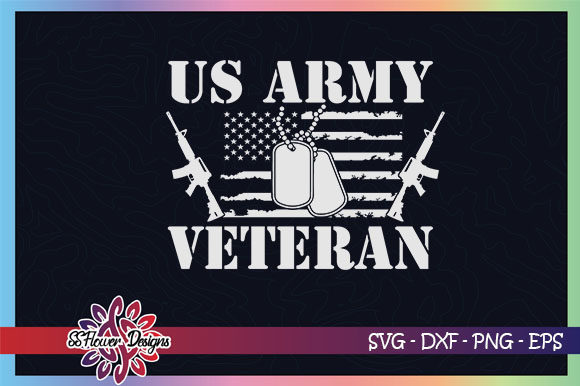 US Army Veteran, American Flag Graphics for Crafts