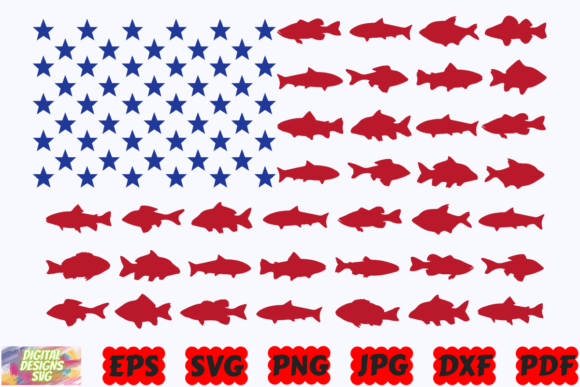 USA Fishing Flag SVG: A Graphic Asset for Local Branding