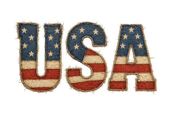 USA Flag Patch PNG Rustic Patriotic PNG